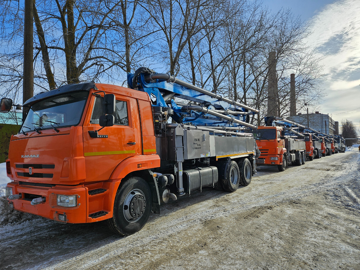 Производтсво автобетононасосов на базе КамАЗ