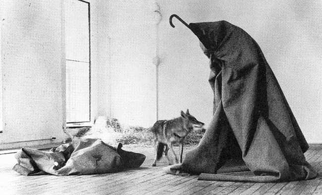▪️Йозеф Бойс. "Койот. Я люблю Америку, и Америка любит меня",1974. Галерея Рене Блока, Нью-Йорк. 