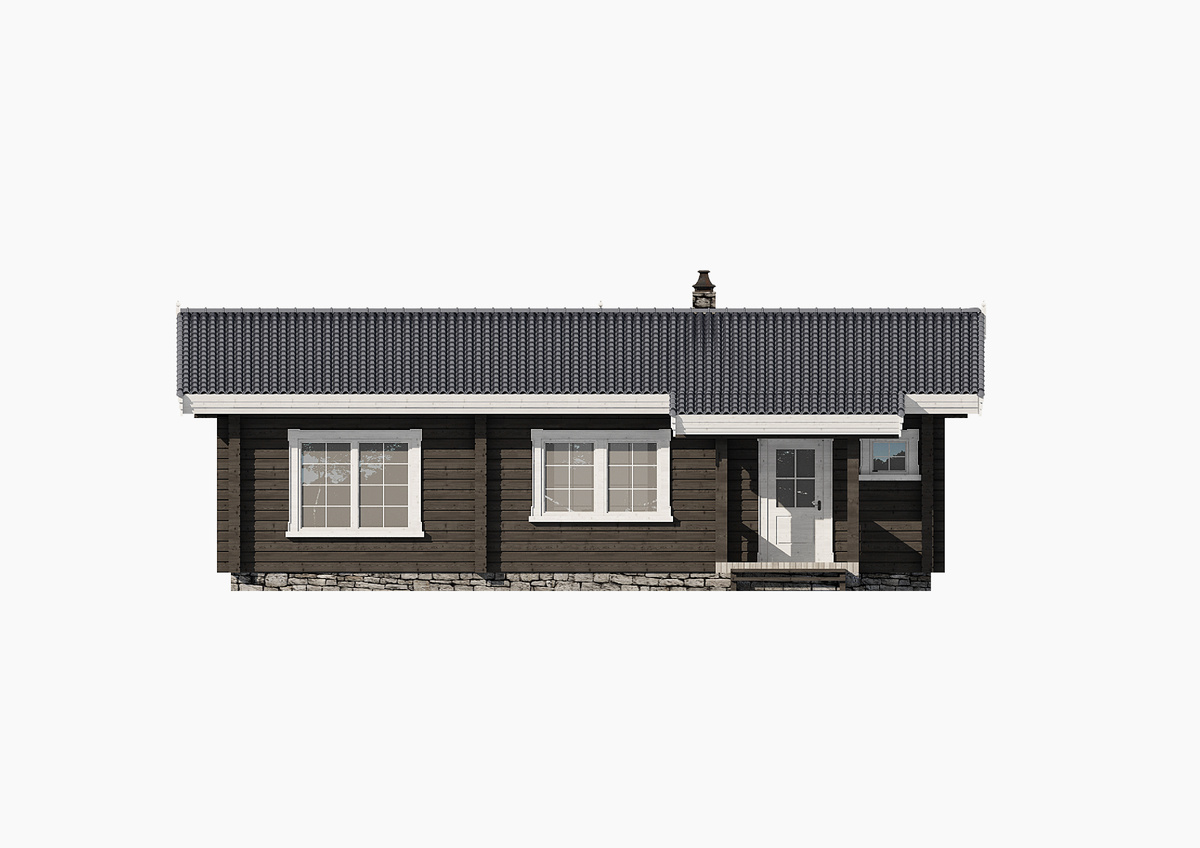 Фасад 1 одноэтажного дома «Скандинавский-62»