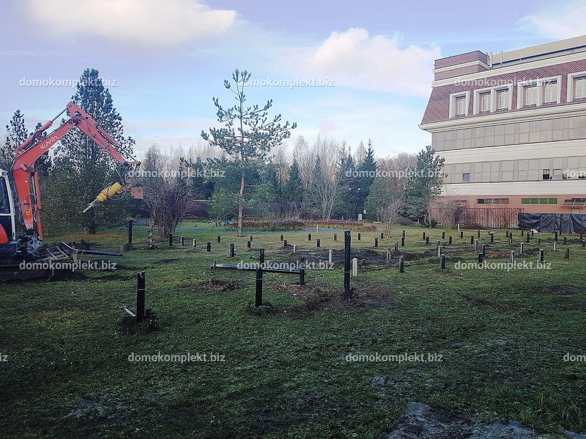 Возведение свайного фундамента