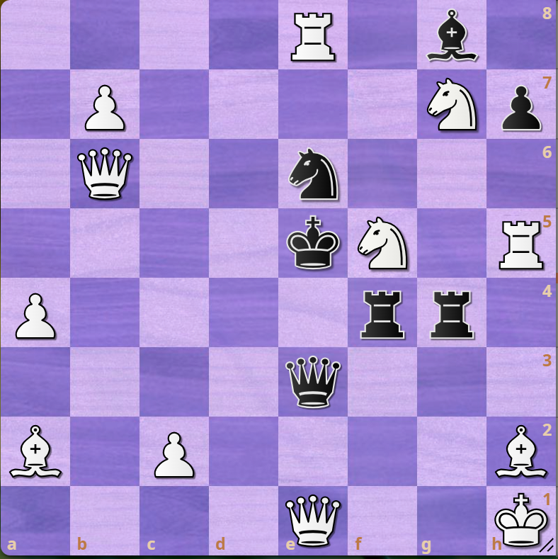 1. м1, ход белых