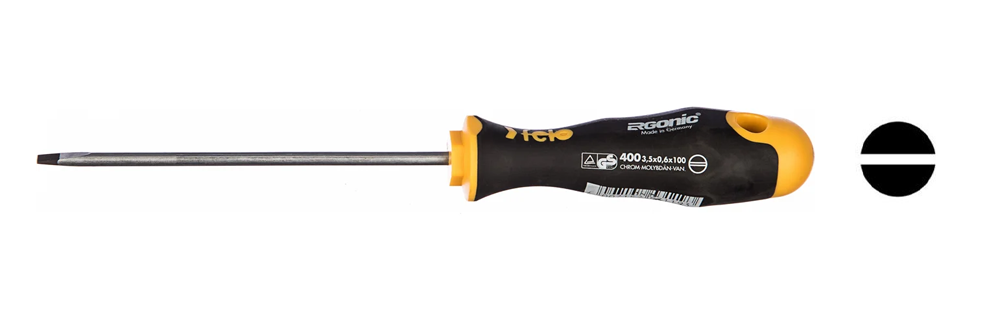 Плоская шлицевая отвертка 3,5х0,6х100 Felo Ergonic 40035310