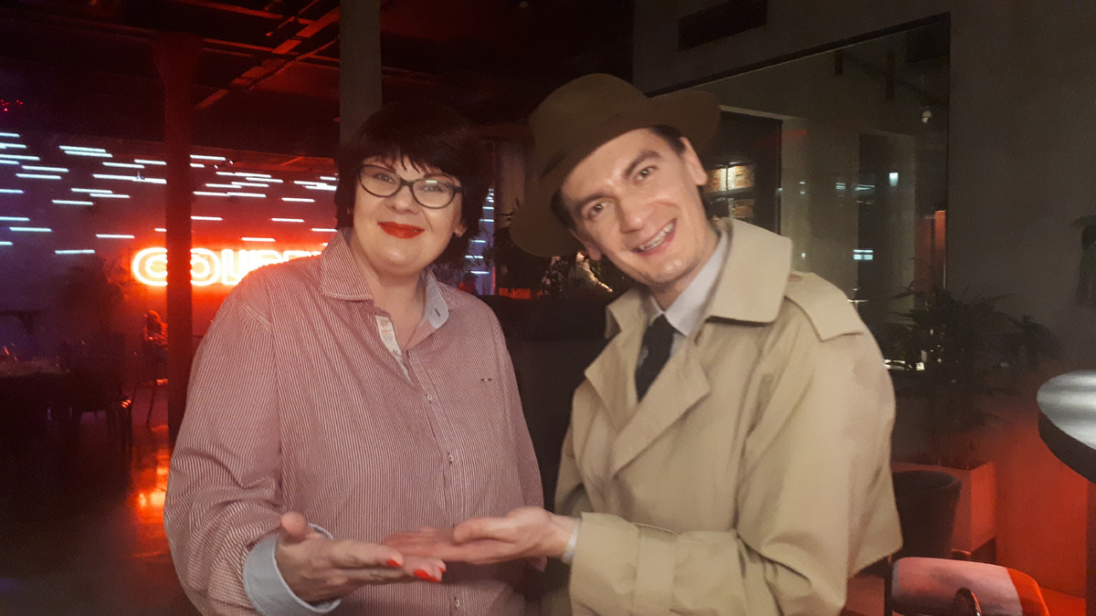 С Александром Гудковым, на съемках Comment Out