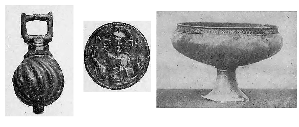 Кистень, медальон и чаша из Таганчи