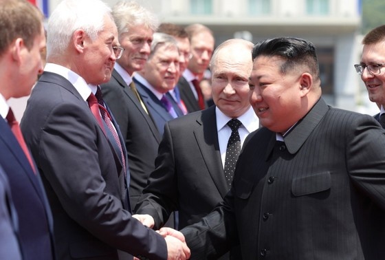    Андрей Белоусов, Владимир Путин и Ким Чен Ын