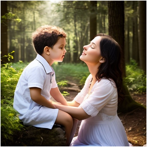 Сгенерировано ИИ- Будущий сын- а мама мечтает.