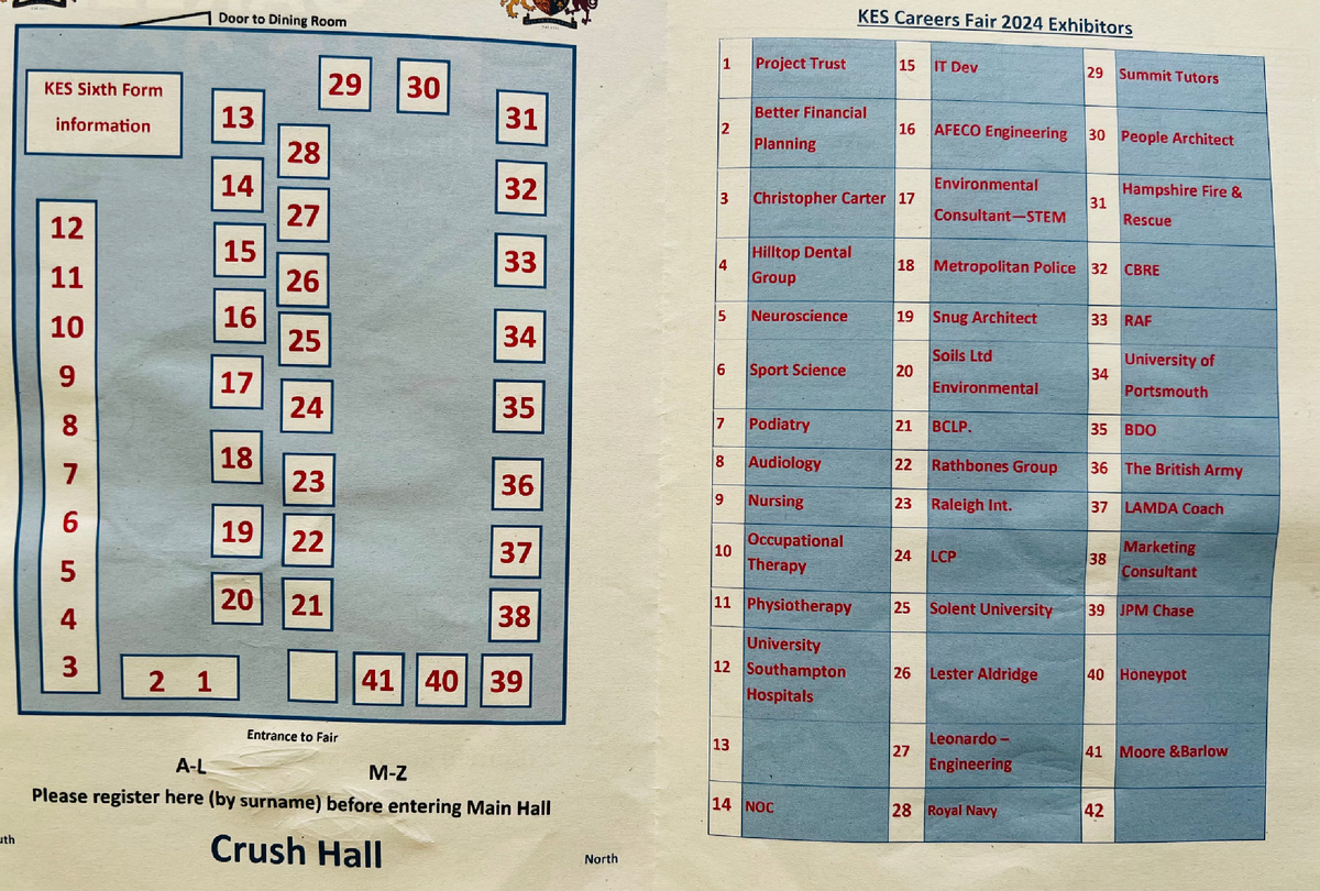 Список компаний, которые пришли в школу моего ребёнка. Фотография из личного архива. 
