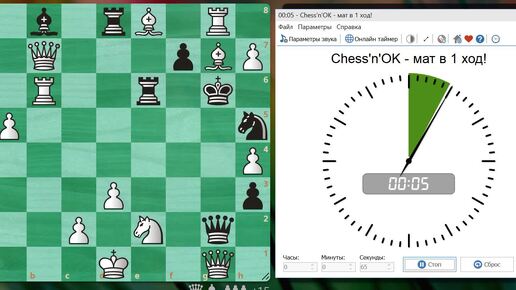 Поставьте мат в 1 ход за минуту черному королю. Соберитесь - тут только одно решение и его найти быстро. Шахматная задачка №2 от 19 июня