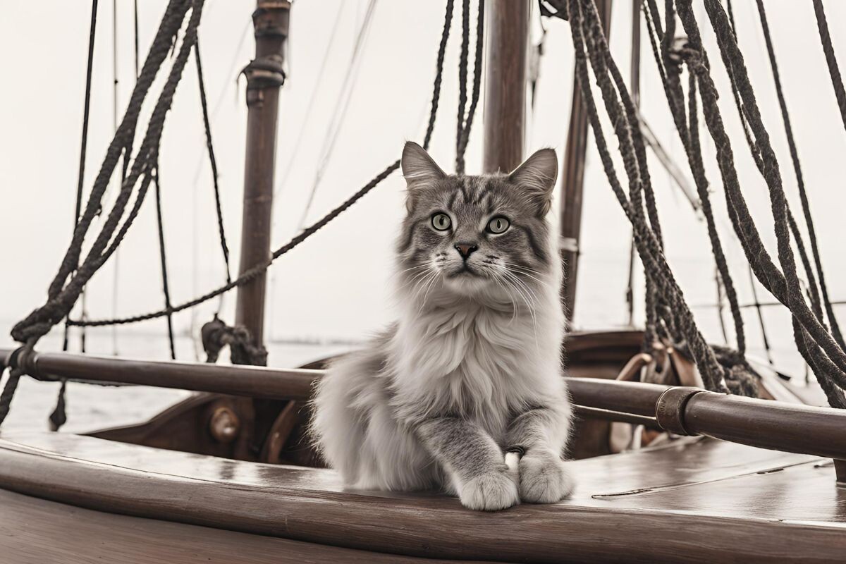 Кошка на корабле 