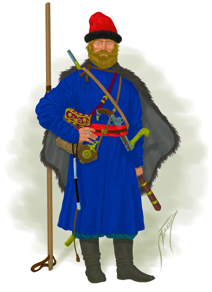 Казак 17 век.