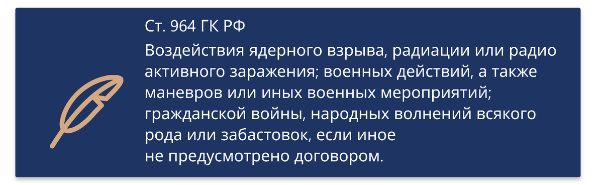 Ст.964 ГК РФ