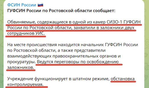 ФОТО: Скриншот T.ME/FSINRUSSIA