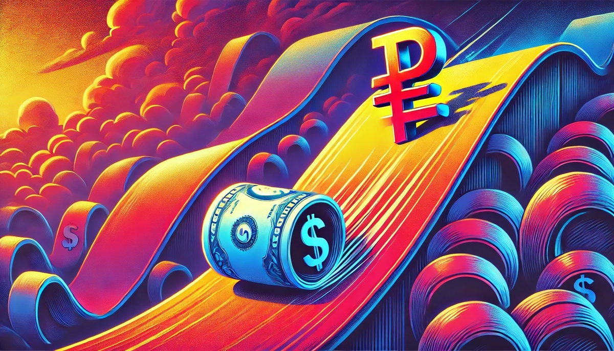 Доллар катится вниз по отношению к рублю