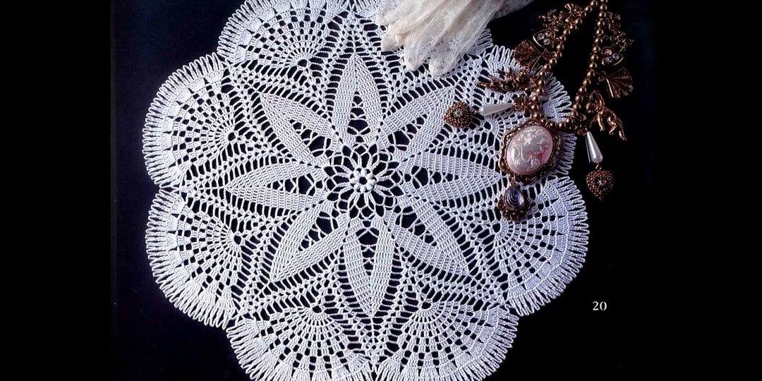 5 невероятно красивых круглых салфеток для вязания крючком, которые украсят любой интерьер (схемы прилагаю)