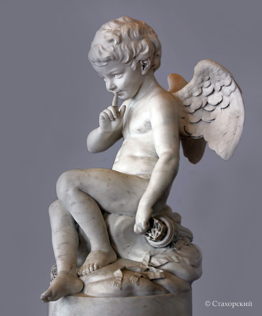 Этьен-Морис Фальконе. «Грозящий Амур», мрамор, 1757 год. Эрмитаж, Санкт-Петербург. Авторское повторение скульптуры 1755 года, находящейся в Лувре