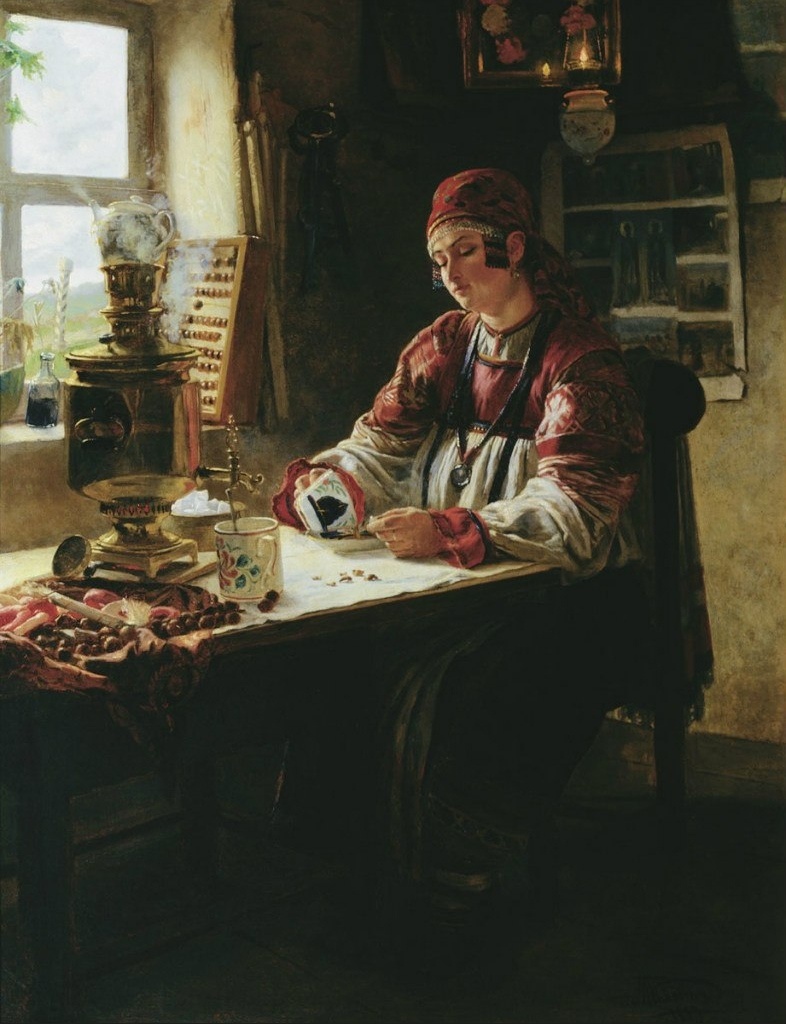 Клодт. За чайком, 1889 г.