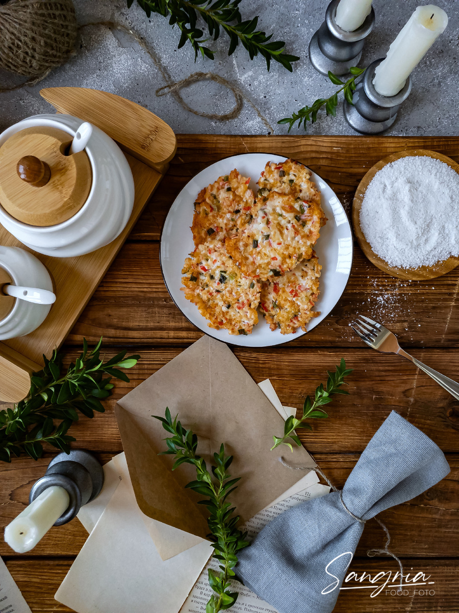 Крабовые оладьи 