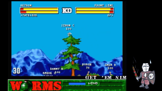 Эпическая битва "Червячков" за клочок земли! (GIF-анимация от SVolk'a)