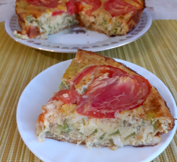 Яичница-фриттата с кабачками