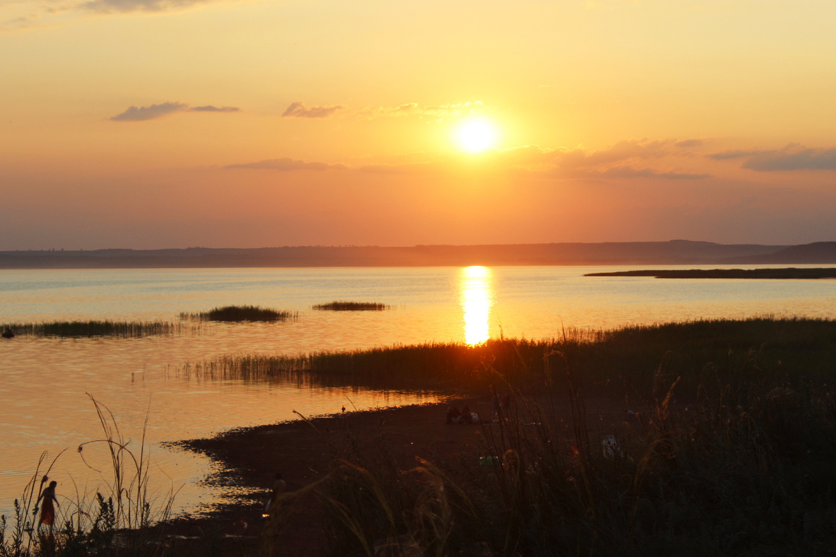 Аслыкуль на закате
