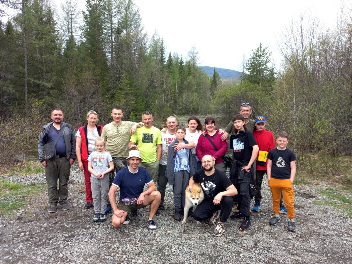 Наши героические туристы на старте