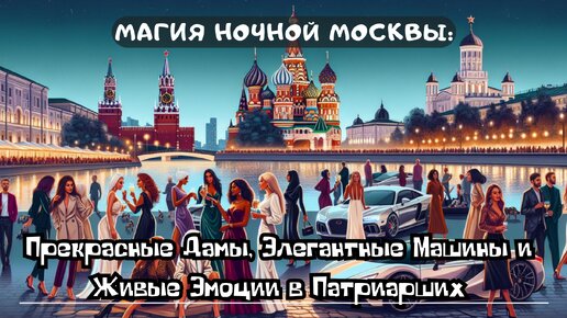 Магия Ночной Москвы: Прекрасные Дамы, Элегантные Машины и Живые Эмоции в Патриарших
