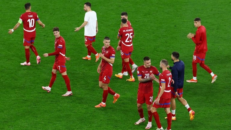    Игроки сборной Сербии. Reuters