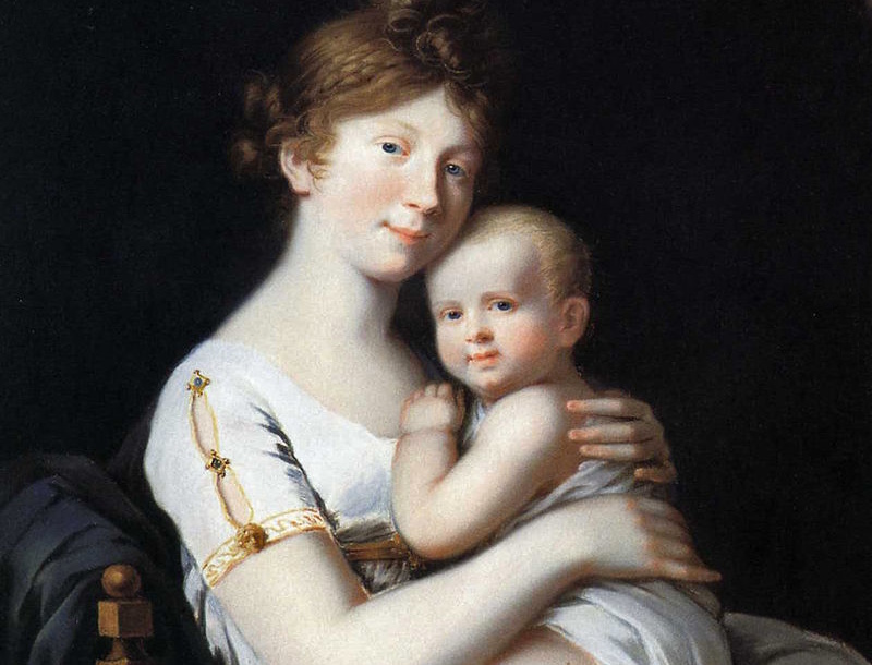 Иоганн Генрих Шрёдер «Фридрих Вильгельм со своей матерью» (фрагмент)