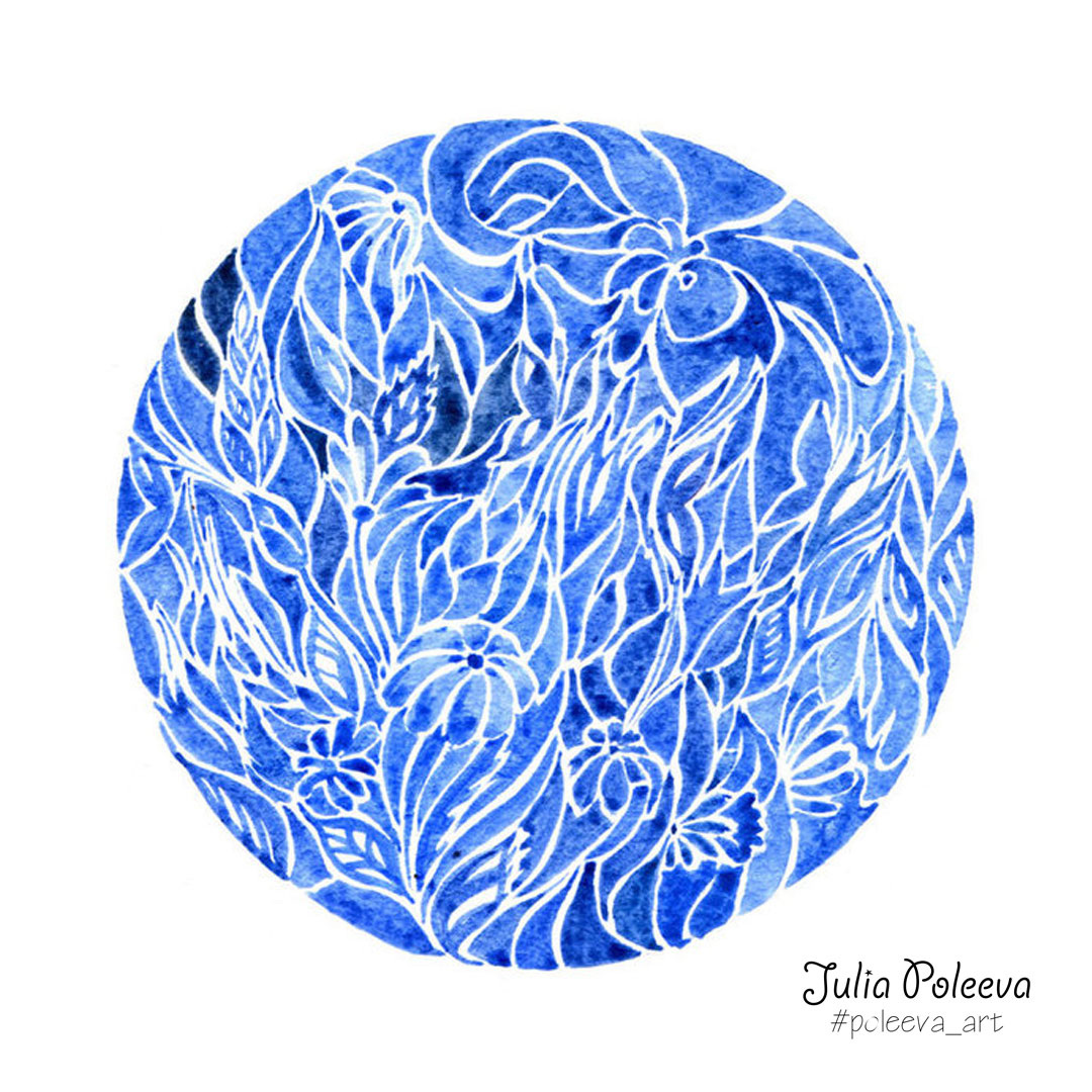 Акварельный паттерн, автор Julia Poeeva