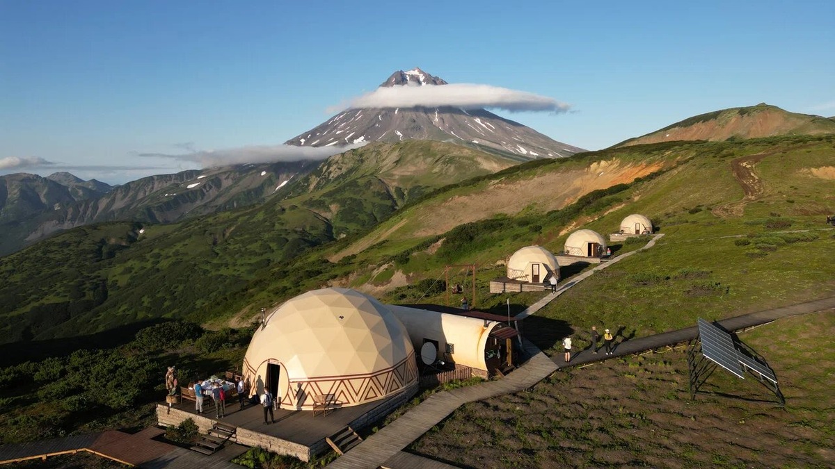 Глэмпинг с видом на Вилючинский вулкан