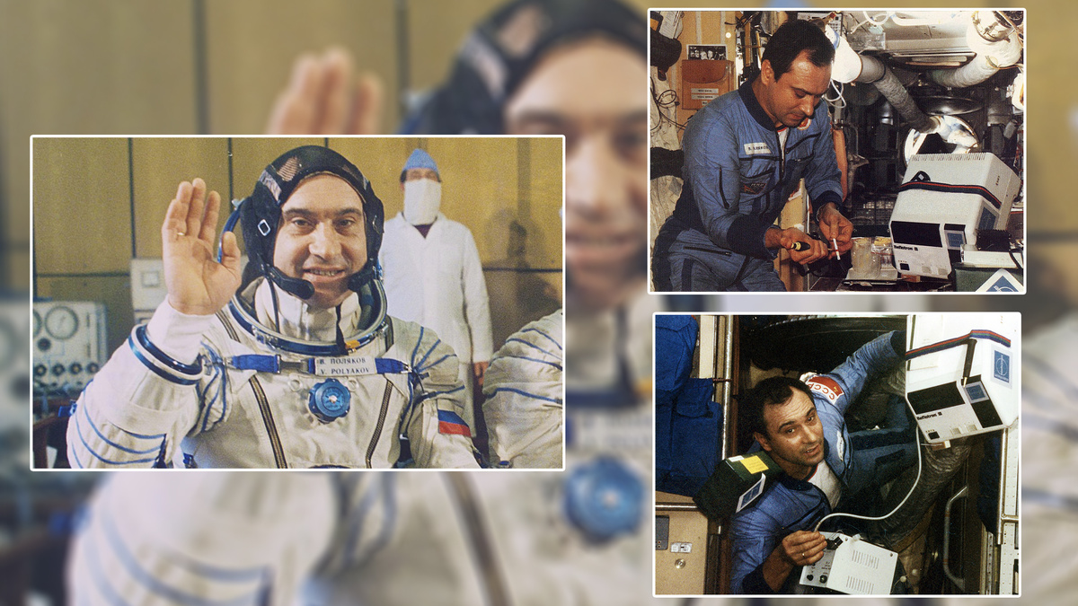 Валерий Поляков в Космосе