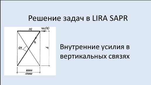 Lira Sapr Внутренние усилия в вертикальных связях