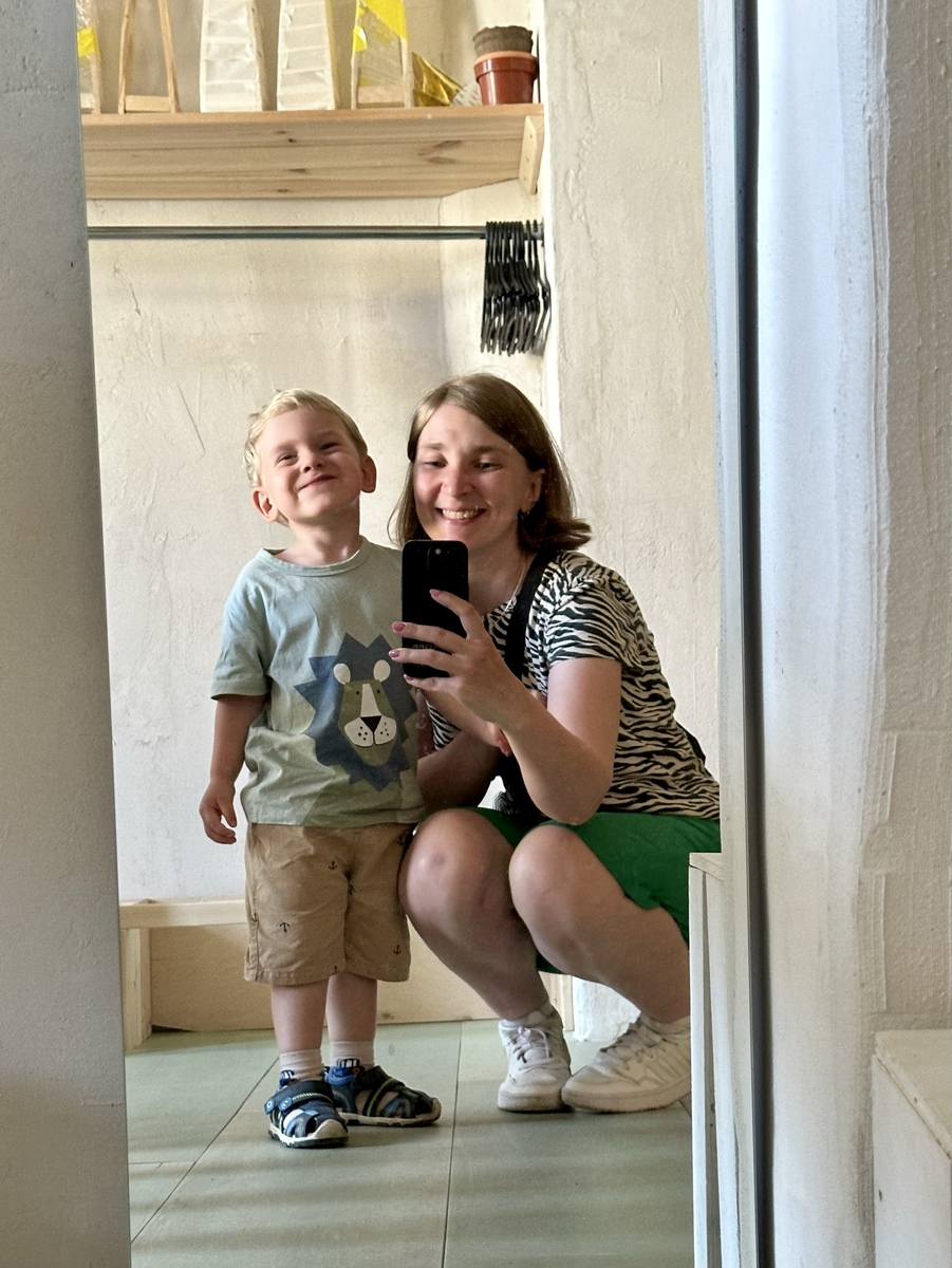 После глинного мастер-класса. В эту субботу планируем ещё сходить!