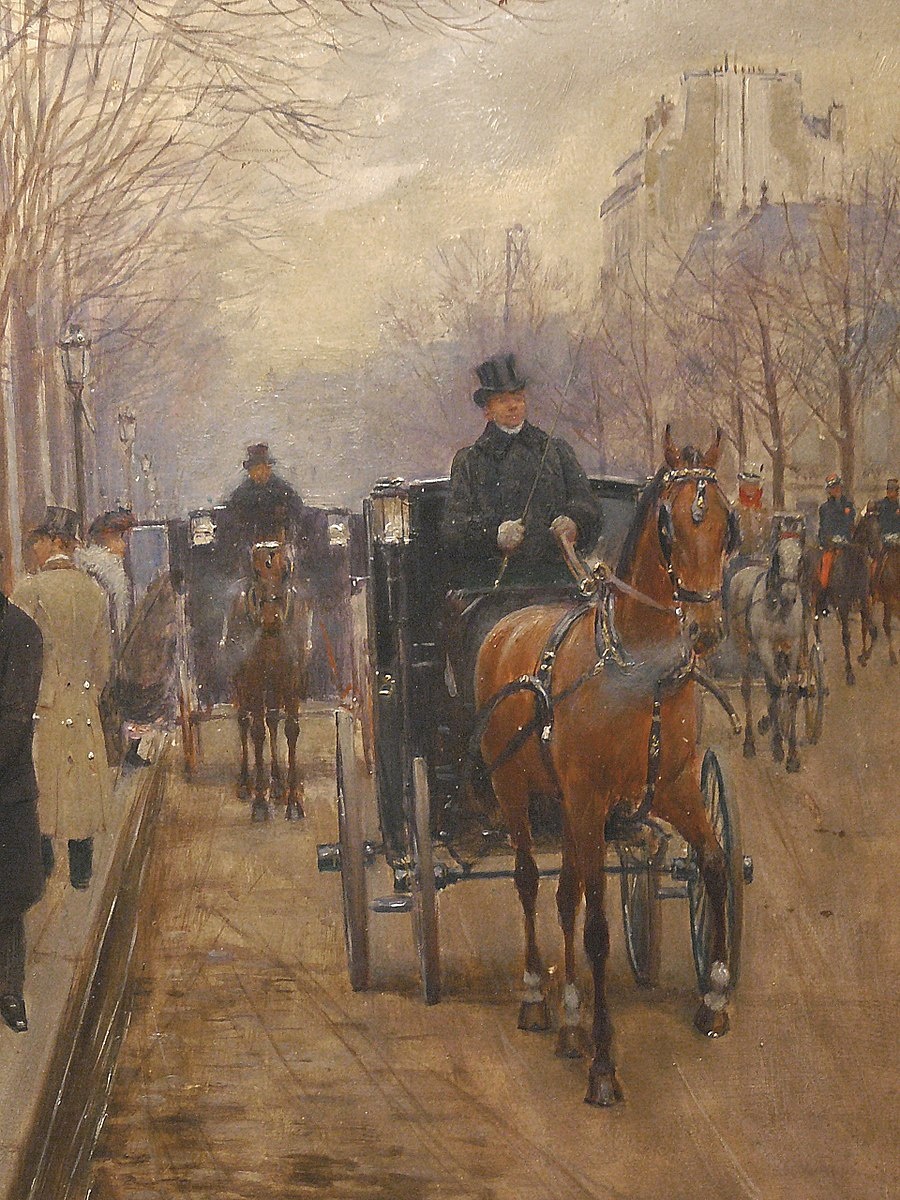 Жан Беро, "После службы в церкви Святой Троицы", деталь, 1900 г.