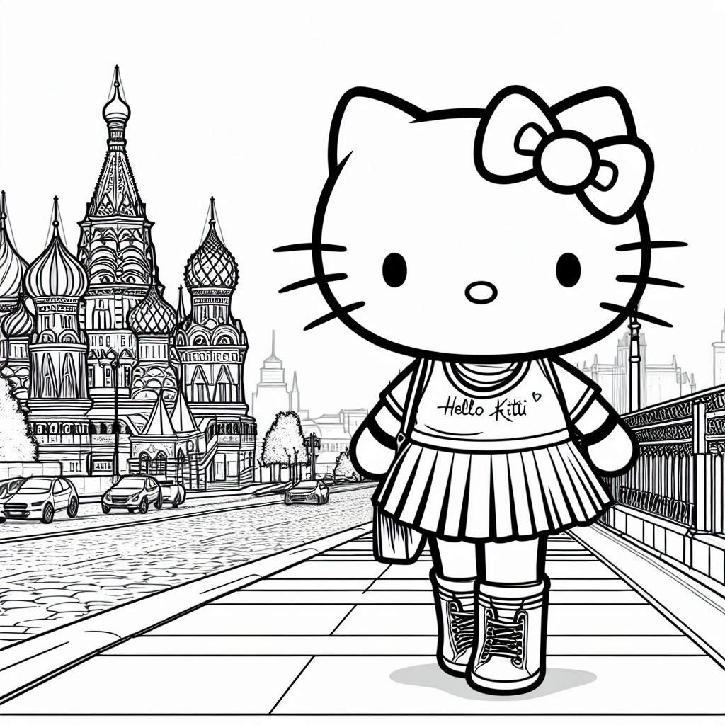 Раскраски Hello Kitty распечатать на А4