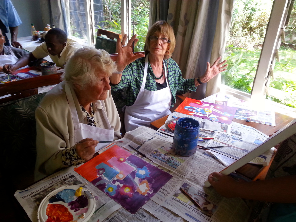 Занятие в доме престарелых