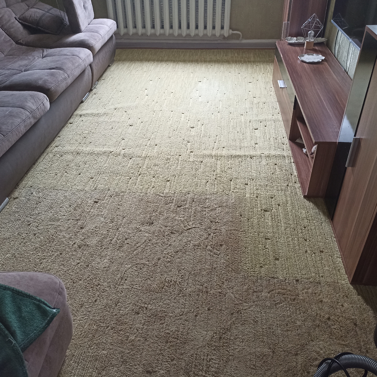 Вроде видно разницу до и после. Там, где участок темнее ещё не чистила. 