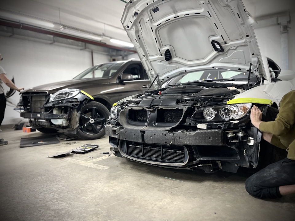 Mercedes w166 ремонт фар в студии 99svet