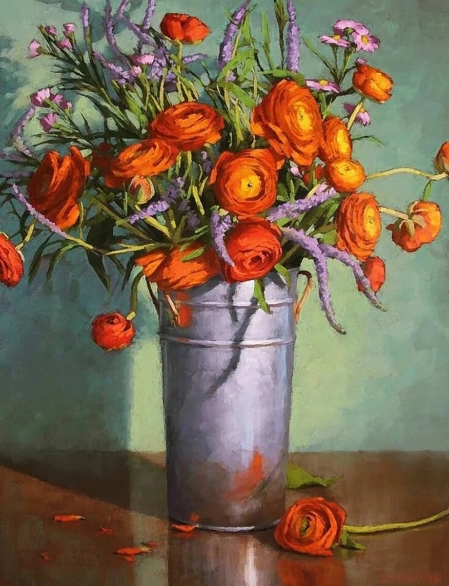 Натюрморт с букетом. Художница Сара Блюменшайн