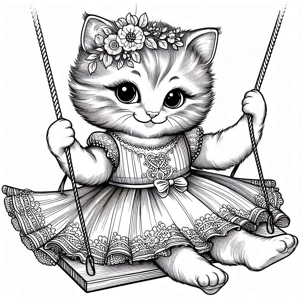 Лилу на качелях