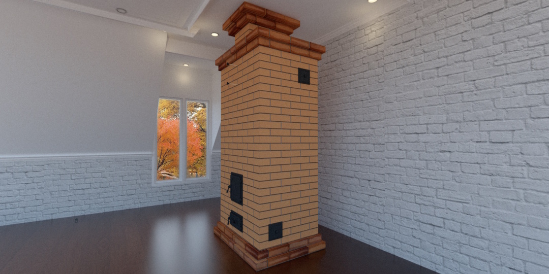 Печь 4 на 3 кирпича для дома и дачи. На дровах.