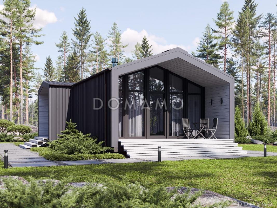 Проект D6118 — небольшой дом в стиле барнхаус