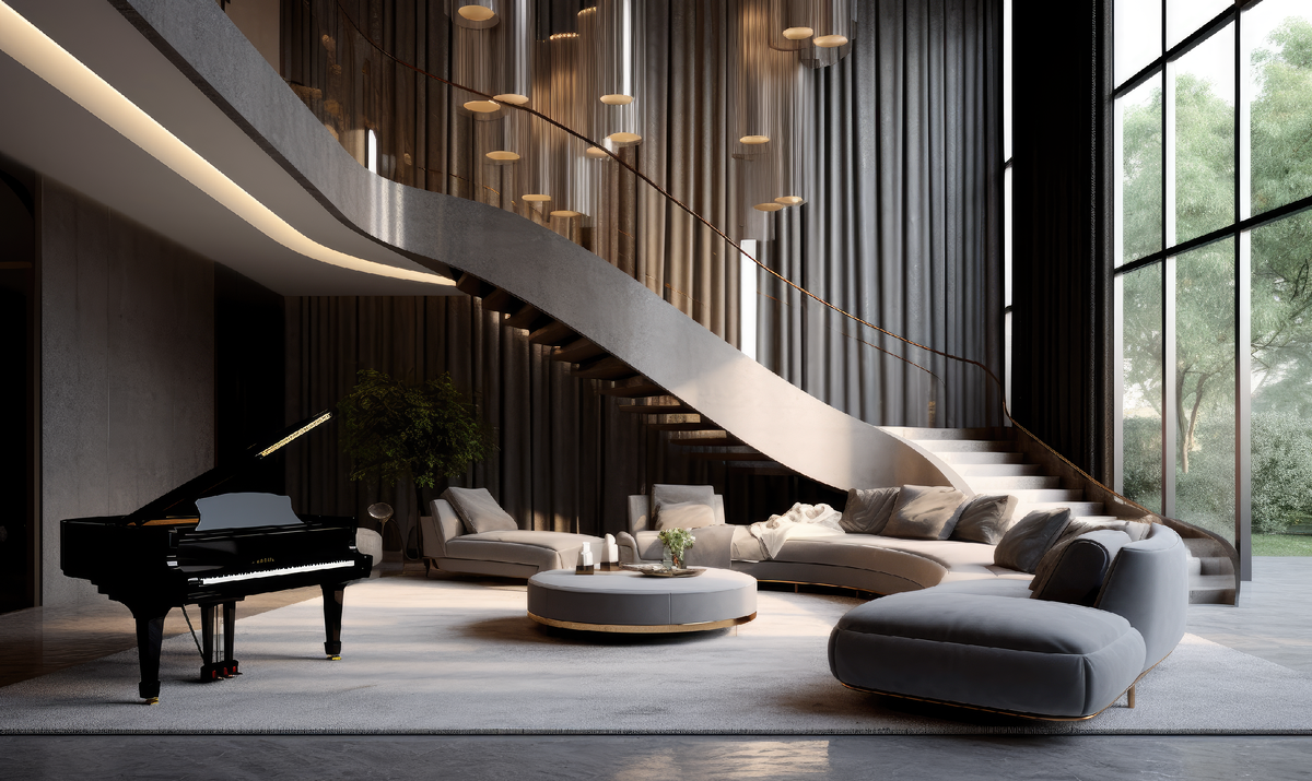 Лаунж-гостиная с роялем