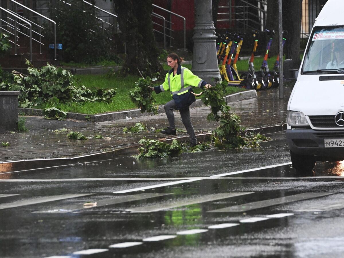    Последствия сильного дождя в Москве© РИА Новости / Кирилл Каллиников