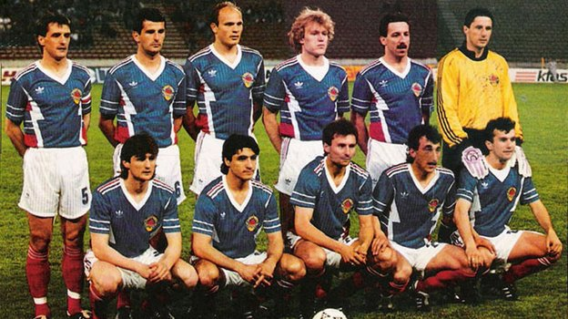 Футболисты сборной Югославии.