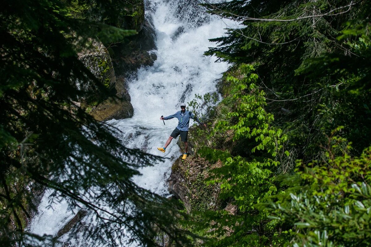Водопад "Червонный" в парке водопадов "Менделиха"