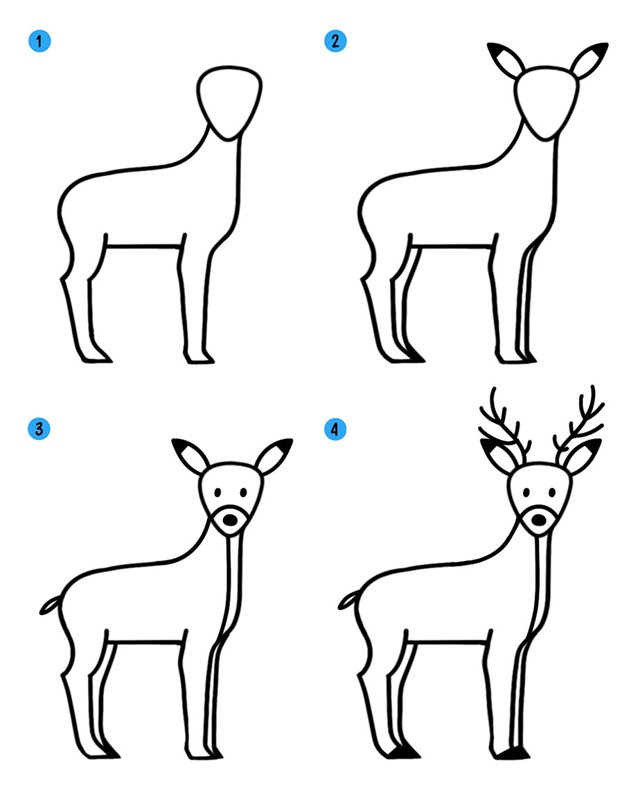 Олени – красивые и грациозные создания. Научиться рисовать это животное может показаться непростой задачей. Но на самом деле все не так уж сложно.-2