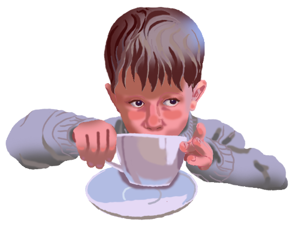 В театральном буфете (иллюстрация автора)