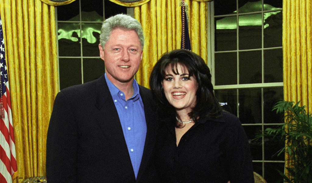 Клинтон и Левински в Белом доме. 28 февраля 1997 года