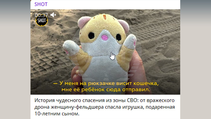 ТЕПЕРЬ ЭТОТ ТАЛИСМАН БУДЕТ ВСЕГДА С НЕЙ. СКРИН: ТГ-КАНАЛ SHOT